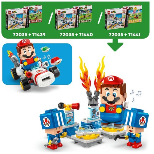 Super Mario Mario Kart Garaje de Toad Lego