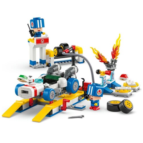 Super Mario Mario Kart Garaje de Toad Lego
