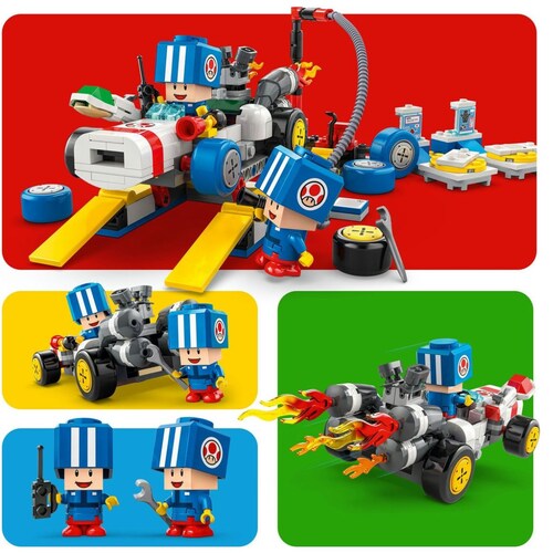 Super Mario Mario Kart Garaje de Toad Lego