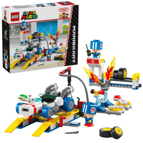 Super Mario Mario Kart Garaje de Toad Lego