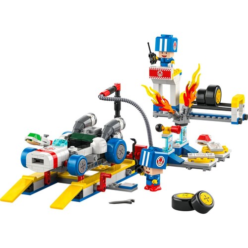 Super Mario Mario Kart Garaje de Toad Lego