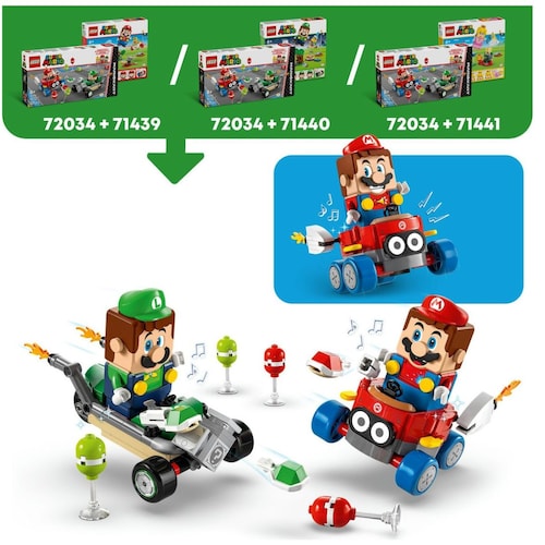 Super Mario Mario Kart Bebe Mario Vs Bebe Luigi Lego