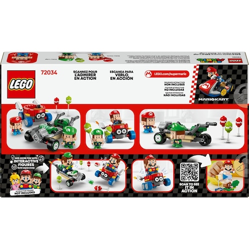 Super Mario Mario Kart Bebe Mario Vs Bebe Luigi Lego