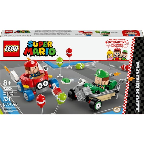 Super Mario Mario Kart Bebe Mario Vs Bebe Luigi Lego