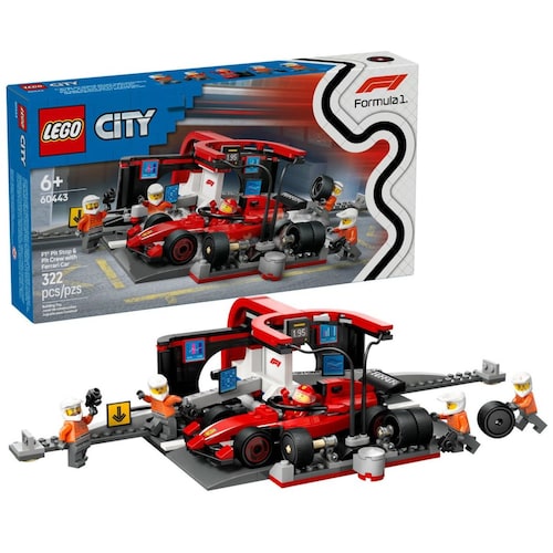 City Parada de Pit de F1 con Auto Ferrari