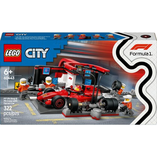 City Parada de Pit de F1 con Auto Ferrari