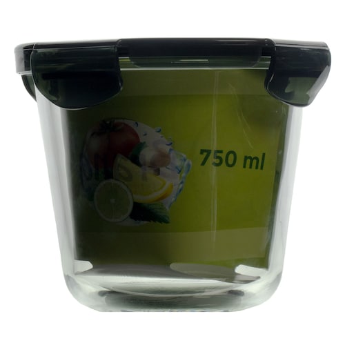 Recipiente Hermético Vidrio Redondo 750Ml Multiusos  Brang