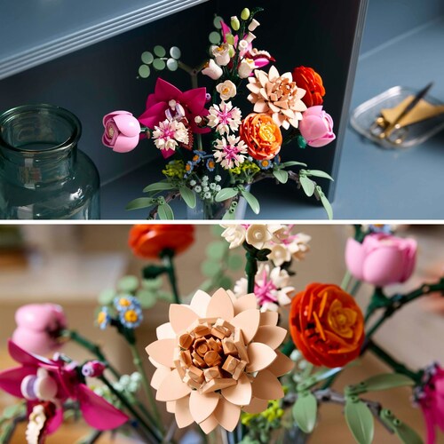 Botanicals Ramo de Flores Fantasia en Rosa Lego