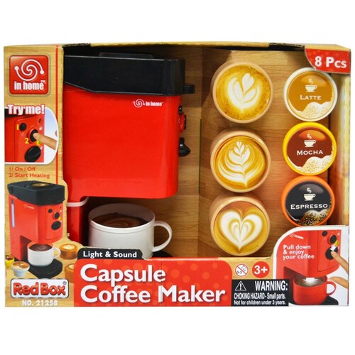 Juego Cafetera de Cápsulas con Luz y Sonido Red Box