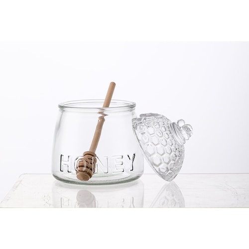 Tarro Miel con Cuchara Vidrio 500 Ml Home & Details