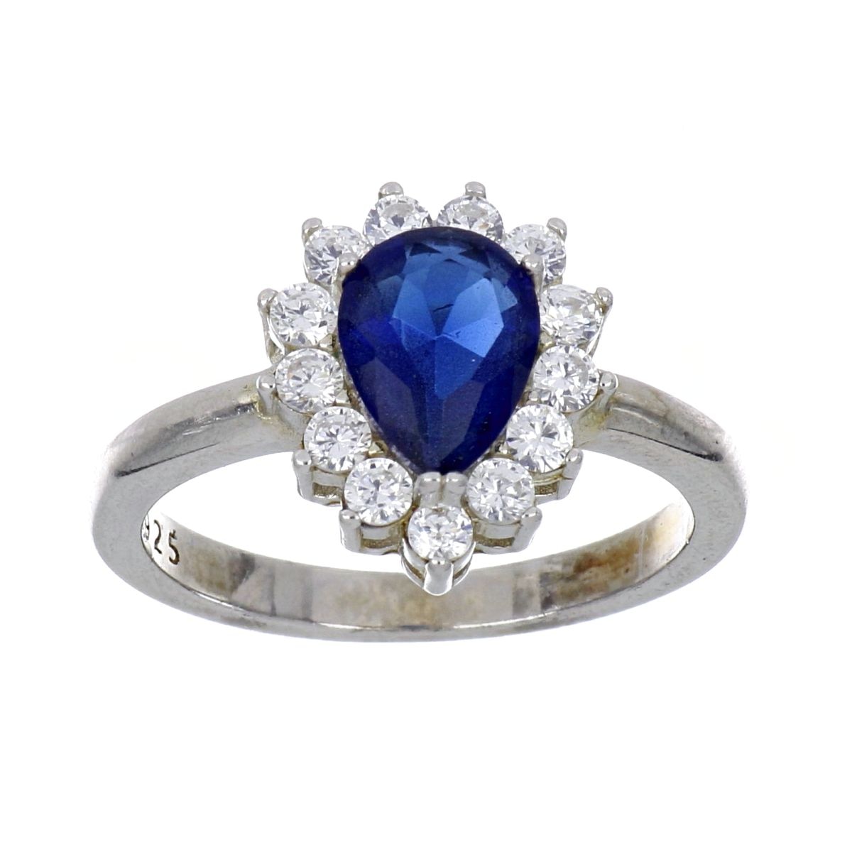 Anillo Plata .925 Circonita Sapphhire Central Farfalla Bonetti