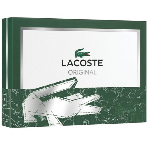 Set Eau de Parfum Lacoste Original 100 Ml+ Shower Gel 100 Ml + Travel Spray 7.5 Ml para Hombre