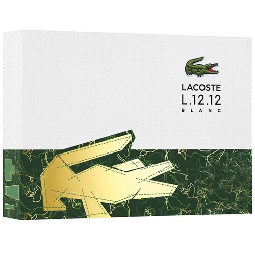 Set Eau de Toilette Lacoste L1212 Blanco 100 Ml + Shower Gel 100 Ml + Travel Spray 7.5 Ml para Hombre