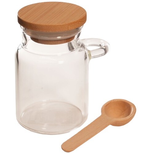 Recipiente de Vidrio con Cuchara de Madera 80 Ml Home Nature