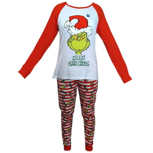 Pijama Manga Larga Grinch para Mujer