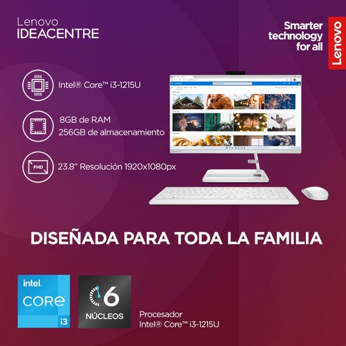 Desktop Aio 3 Lenovo Intel Core I3 8 Gb Ram 256 Gb