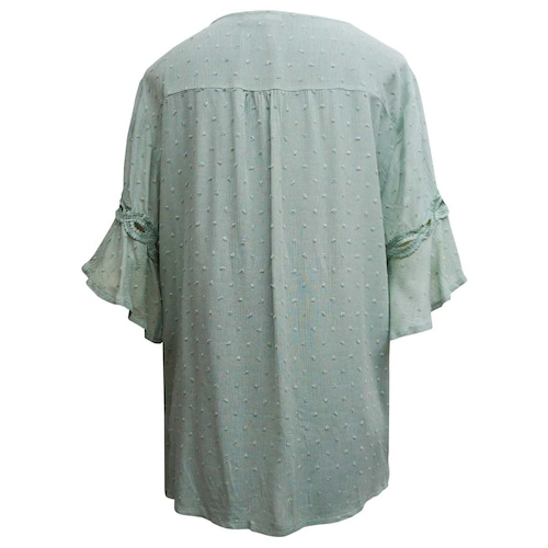 Blusa Manga Olan Banana Limón para Mujer Curvy