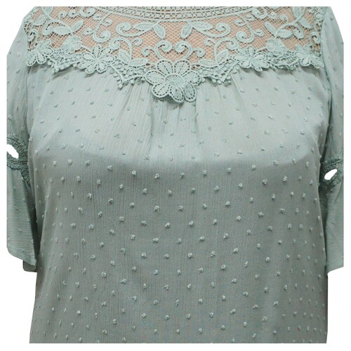 Blusa Manga Olan Banana Limón para Mujer Curvy