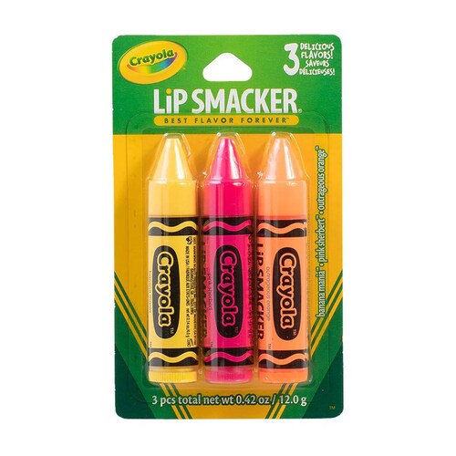 Trio Bálsamos Labiales Crayola Lip Smacker