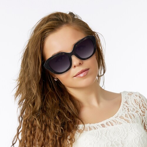Lente Solar Cuadrado Micas Negras Mossimo para Mujer