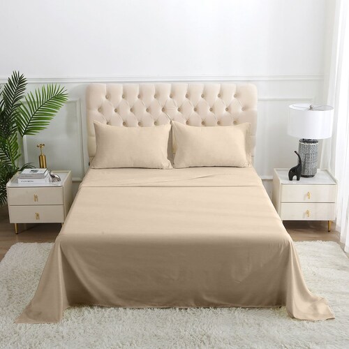 Juego de Sabanas Beige King Size Home&details