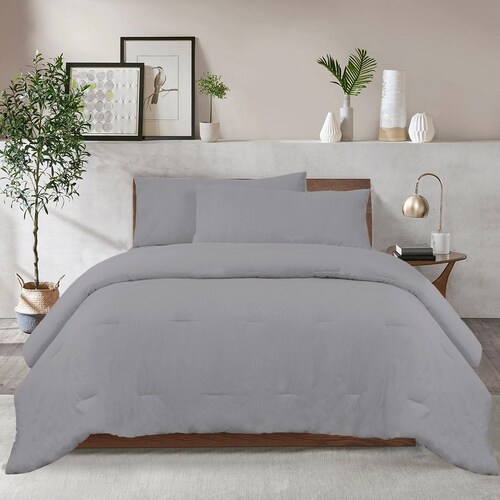 Edredón  Gris King Size Vintage Home