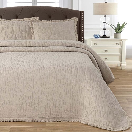 Colcha King Taupe Home Nature