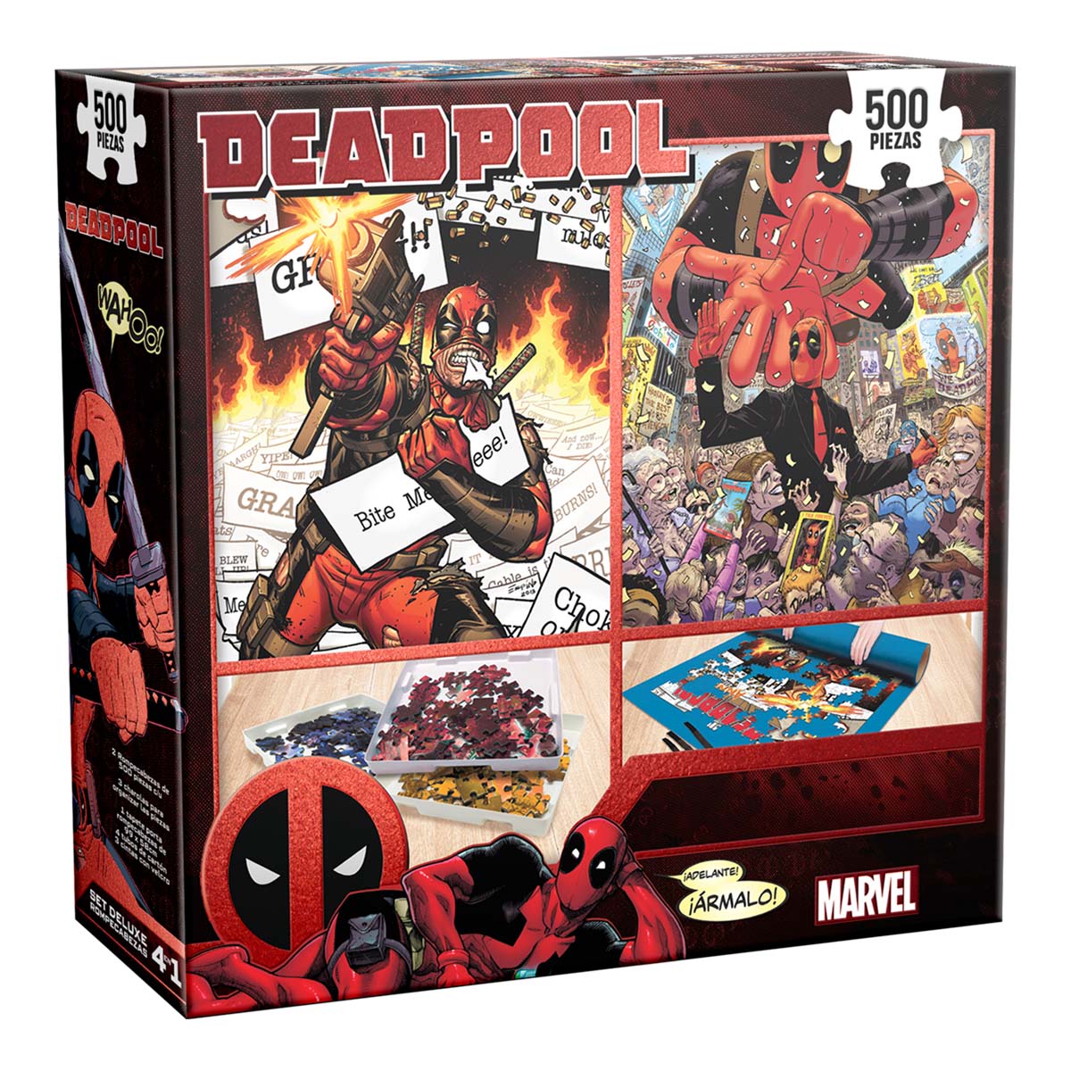  Set Deluxe Rompecabezas 4 en 1 Deadpool