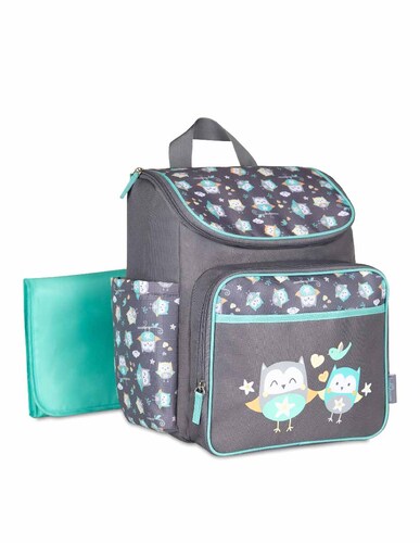 Pañalera Backpack Búhos Aqua Baby Boom