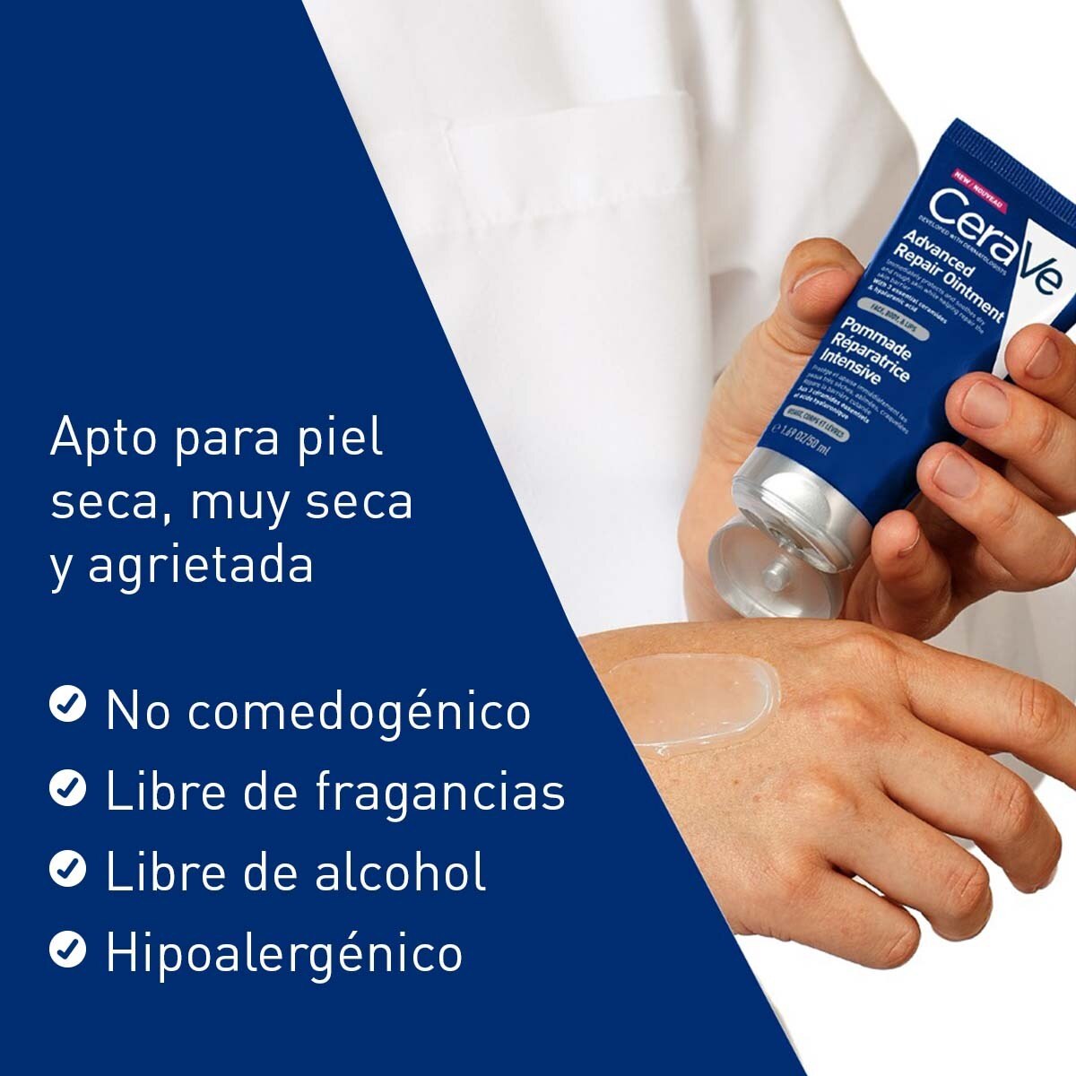 CeraVe Bálsamo Reparador Avanzado Rostro Cuerpo y Labios 88 ml image number 4