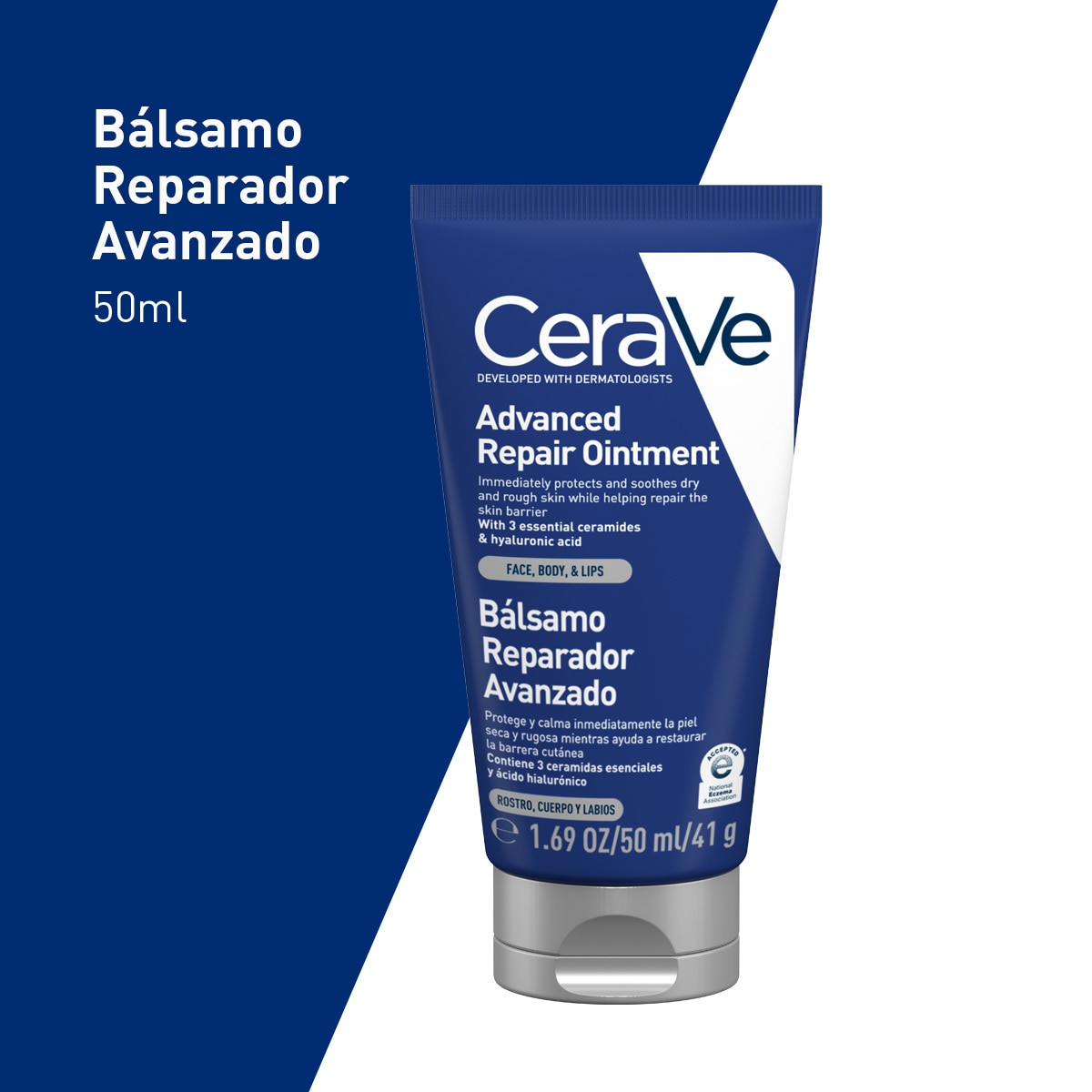 CeraVe Bálsamo Reparador Avanzado Rostro Cuerpo Labios 50 ml image number 1