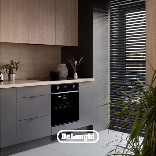 Horno a Gas Slim Line Softtouch con Convección, Grill y Rosticero 60 Cm Delonghi