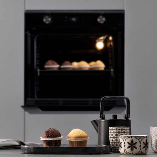 Horno a Gas Slim Line Softtouch con Convección, Grill y Rosticero 60 Cm Delonghi