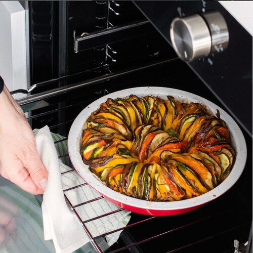 Horno a Gas Slim Line Softtouch con Convección, Grill y Rosticero 60 Cm Delonghi