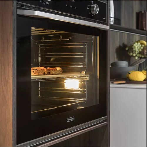 Horno a Gas Slim Line Softtouch con Convección, Grill y Rosticero 60 Cm Delonghi