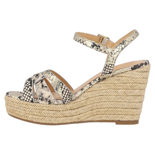 Sandalia Cuña Westies Animal Print y Ajuste Hebilla para Mujer