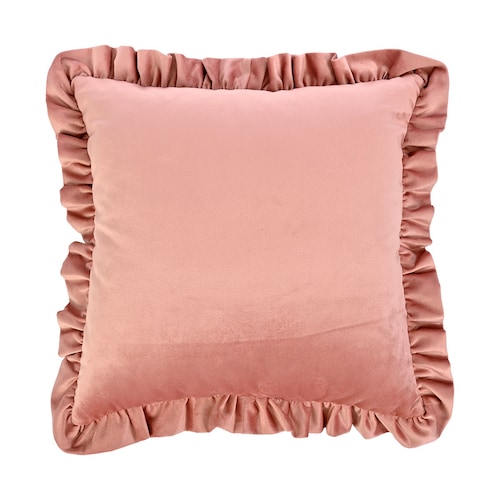 Cojín Ruffle Color Salmón Vintage Home