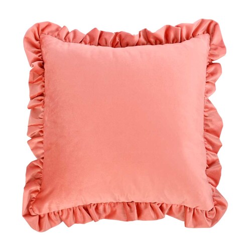 Cojín Ruffle Color Coral Vintage Home