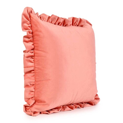 Cojín Ruffle Color Coral Vintage Home