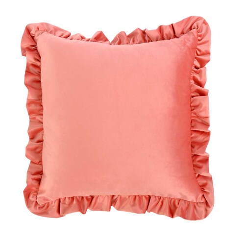 Cojín Ruffle Color Coral Vintage Home