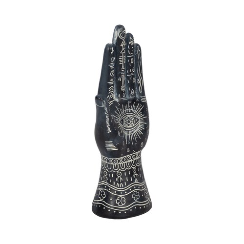 Mano Tatuaje Resina 25 Cm Negro Sagebrook