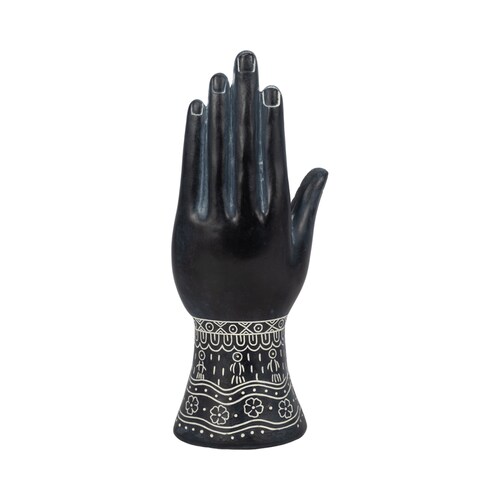 Mano Tatuaje Resina 25 Cm Negro Sagebrook