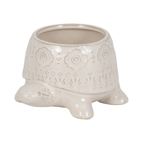 Tortuga Cerámica 10Cm Blanco Sagebrook