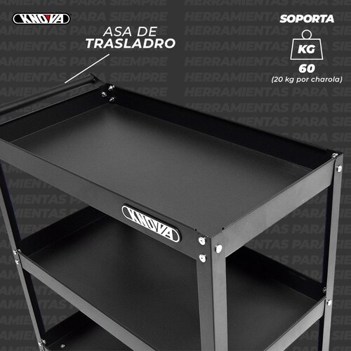 Gabinete Móvil Knova Utilitario de 3 Charolas
