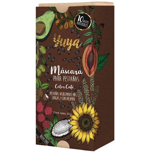 Máscara de Pestañas 10 Aceites Naturales Café Yuya