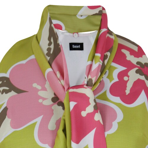 Blusa Floral con Corbatín Basel para Mujer