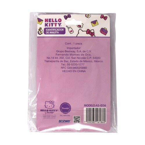 Identificador de Maleta Hello Kitty Rosa Sanrio