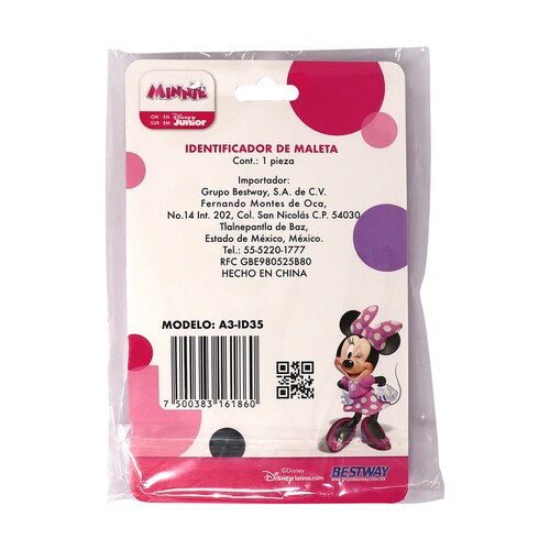 Identificador de Maleta Minnie Rosa Disney