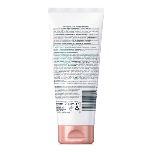Eucerin Anti-Pigment Crema Corporal 200Ml