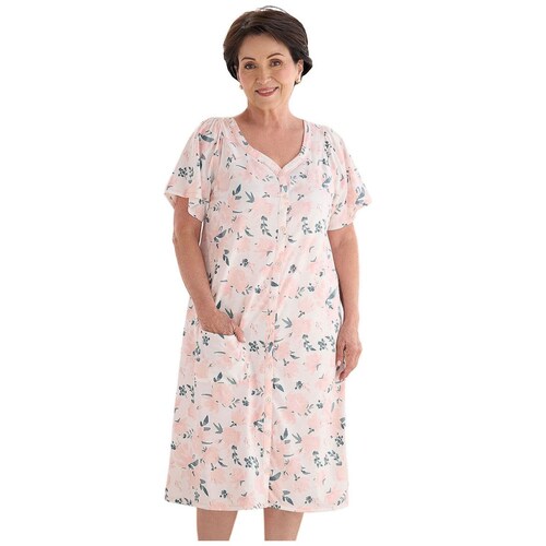 Bata Pijama Parisien Manga Corta Flores para Mujer